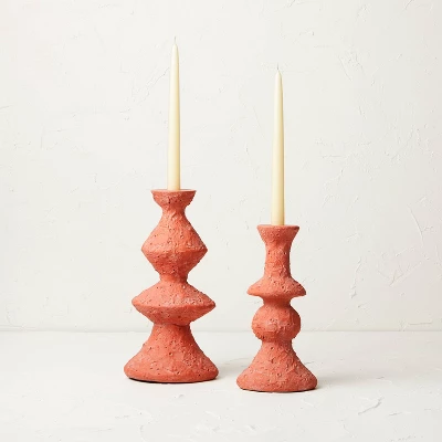 Tall Clay Taper Candle Holder Red - Opalhouse™ Designed With Jungalow™ 5 Tall Clay Taper Candle Holder Red - Opalhouse™ Designed With Jungalow™ - Image 3