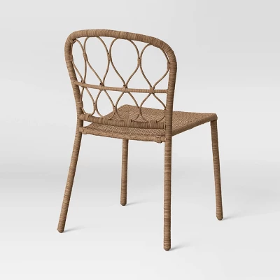 4pc Britanna Wicker Rattan Outdoor Patio Dining Chairs Arm Chairs Brown - Opalhouse™ 6 4pc Britanna Wicker Rattan Outdoor Patio Dining Chairs Arm Chairs Brown - Opalhouse™ - Image 4