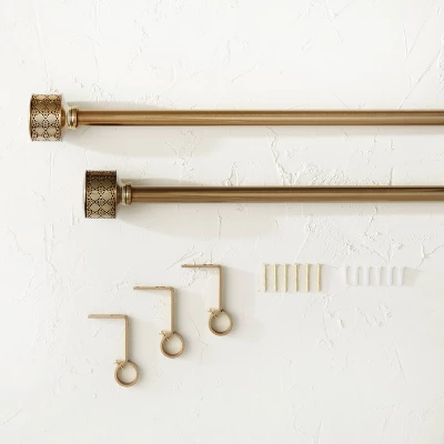 Pierced Drum Curtain Rod Brass - Opalhouse™ Designed With Jungalow™ 4 Pierced Drum Curtain Rod Brass - Opalhouse™ Designed With Jungalow™ - Image 2