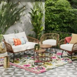 Southport Patio End Table Black/Brown - Opalhouseâ„¢