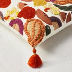 18"x18" Square Cotton Embroidered Harvest Accent Pillow White/Red/Mustard - Opalhouse™ Designed With Jungalow™ 7 18"x18" Square Cotton Embroidered Harvest Accent Pillow White/Red/Mustard - Opalhouse™ Designed With Jungalow™ -Opalhouse GUEST 2a242e61 0c06 4d42 a26e 193797b3c7b4