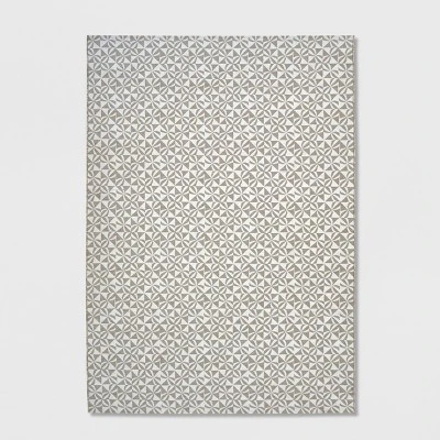 Cameo Outdoor Rug Gray/White - Opalhouse 7 Cameo Outdoor Rug Gray/White - Opalhouse - Image 5