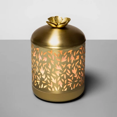 200ml Metal Flower Cutout Color-Changing Oil Diffuser Gold - Opalhouse™ 5 200ml Metal Flower Cutout Color-Changing Oil Diffuser Gold - Opalhouse™ - Image 3