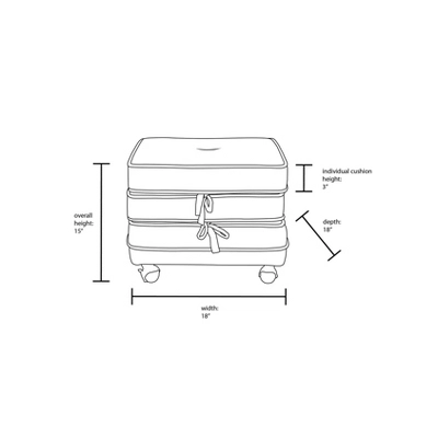 Marin Stackable Pouf With Casters - Opalhouse™ Designed With Jungalow™ 7 Marin Stackable Pouf With Casters - Opalhouse™ Designed With Jungalow™ - Image 5