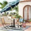7.5'x7.5' Decorative Trim Scalloped Outdoor Market Umbrella Blue - Opalhouse™ Designed With Jungalow™ -Opalhouse GUEST 926af1d5 5d43 4c7a 8672 cd582d16fd69