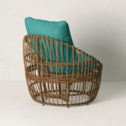 Topanga Club Chair With Ottoman - Blue/Brown - Opalhouse™ Designed With Jungalow™ 14 Topanga Club Chair With Ottoman - Blue/Brown - Opalhouse™ Designed With Jungalow™ -Opalhouse GUEST db6f5d67 275a 4bfa 9fae 3ff68f41b8d1