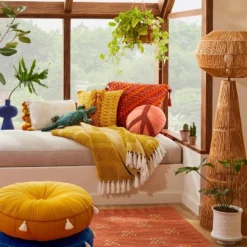 Diamond Textured Woven Square Throw Pillow - Opalhouse⢠Designed With Jungalowā¢