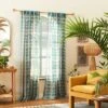 1pc Sheer Vines Burnout Window Curtain Panel Green - Opalhouse™ Designed With Jungalow™ -Opalhouse GUEST e4443a31 f1d1 4db6 b0f4 90da97196c12 1