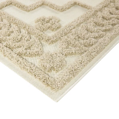 Outdoor Rug Tufted Geo Cream - Opalhouse™ 3 Outdoor Rug Tufted Geo Cream - Opalhouse™