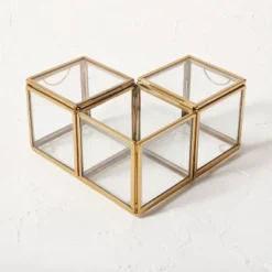 Metal Glass Decorative Box Gold - Opalhouse™ Designed With Jungalow™ 7 Metal Glass Decorative Box Gold - Opalhouse™ Designed With Jungalow™ -Opalhouse GUEST fc927fff 547b 4c4d 937a 78a22e5d52ae